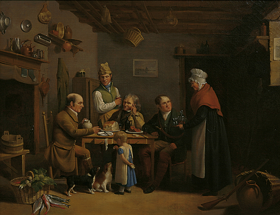 Estate workers in a kitchen interior